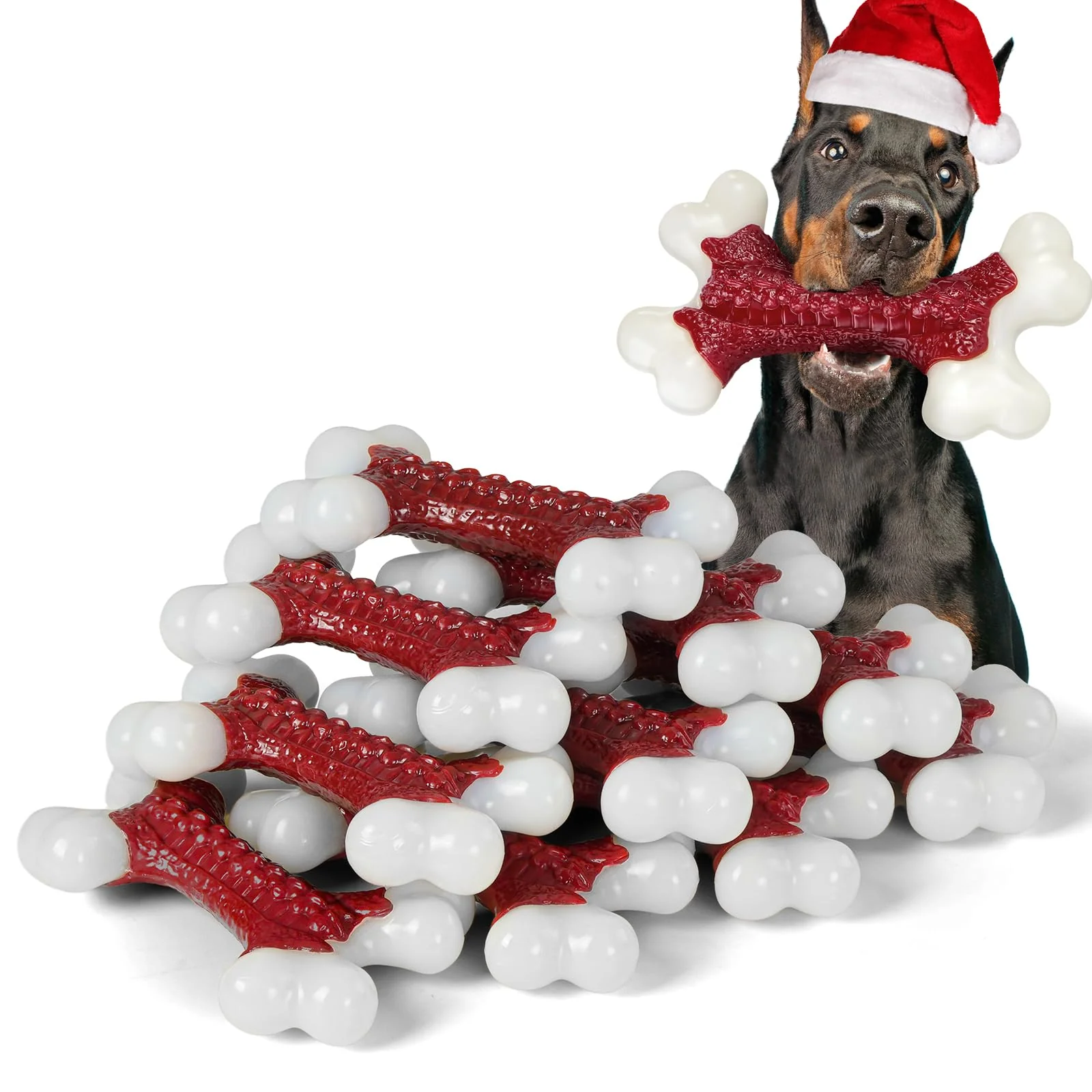 World-Class Kseroo 10-Pack Tough Dog Toys for Aggressive Chewers Durable Nylon for Large Breeds Fast