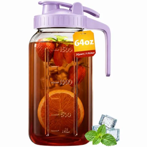 Dependable 64oz Mason Jar Pitcher Expertly Made