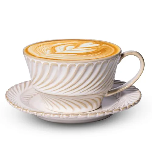 Quality Ceramic Latte Cup with Saucer Next-Generation