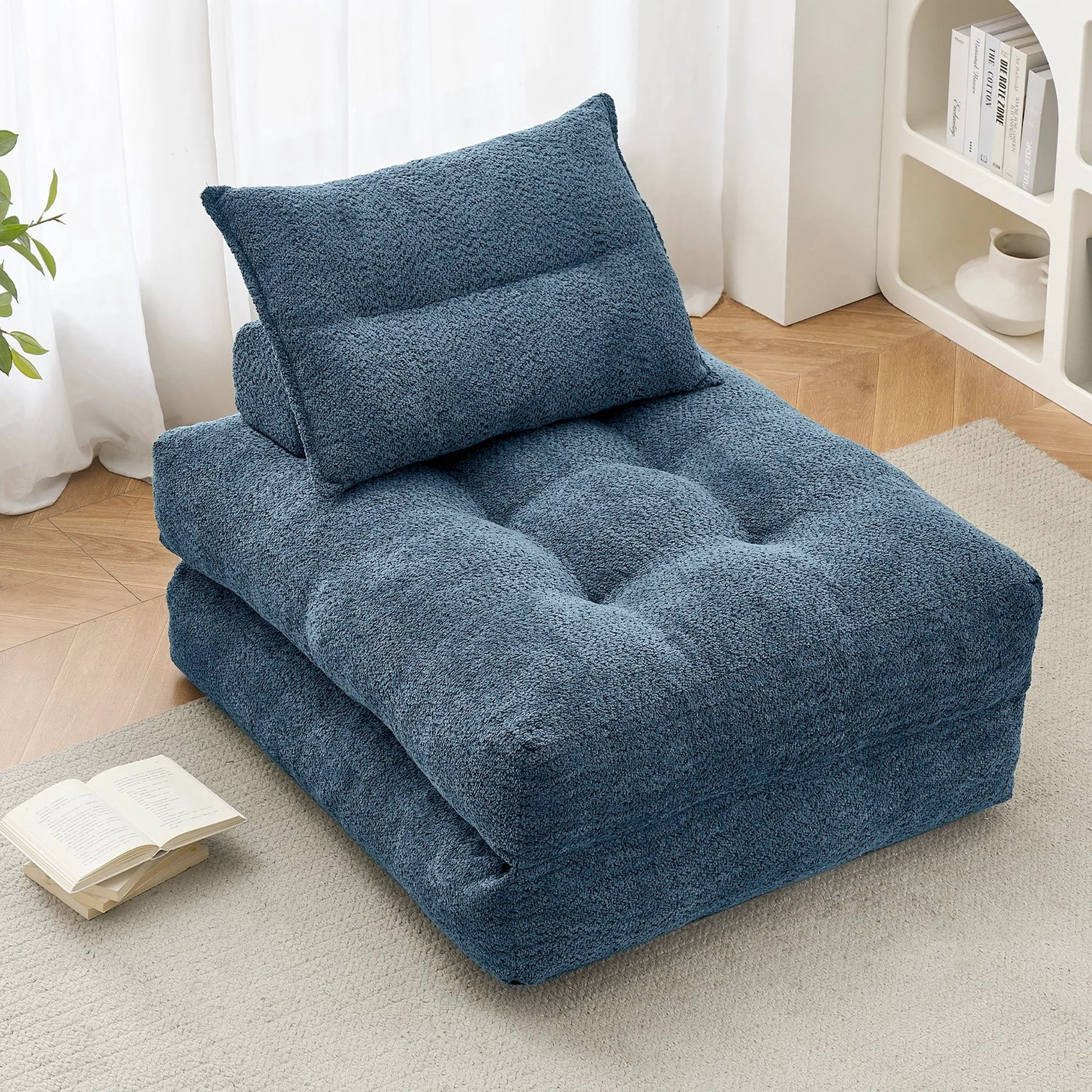 User-Friendly BEHOST Large Folding Futon Couch Sleeper Sofa Bed Chair Navy Next-Generation