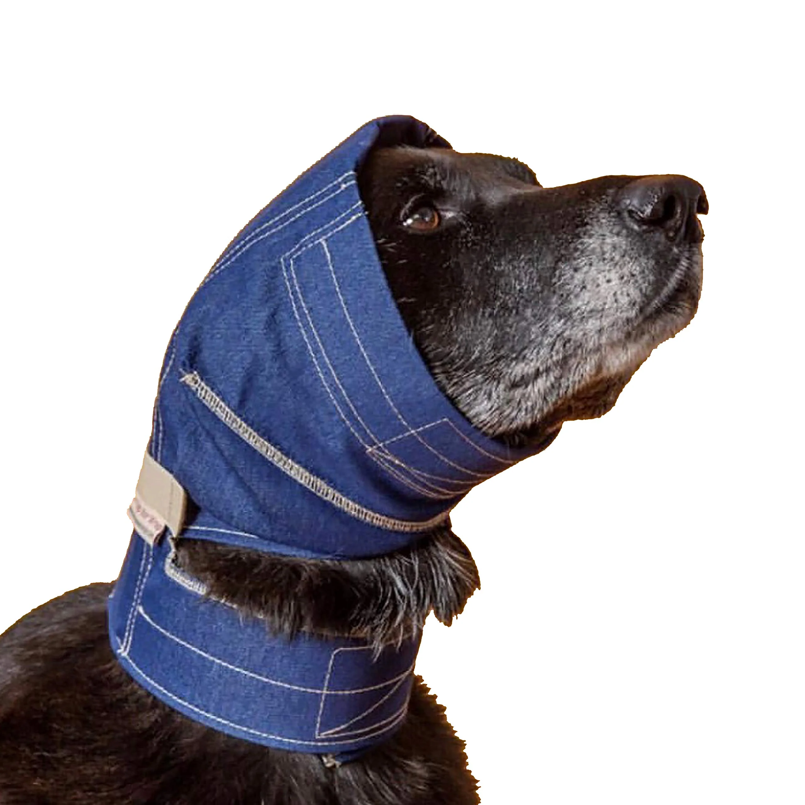 Traditional No Flap Ear Wrap Denim X-Small – Durable Dog Ear Protection First-Class