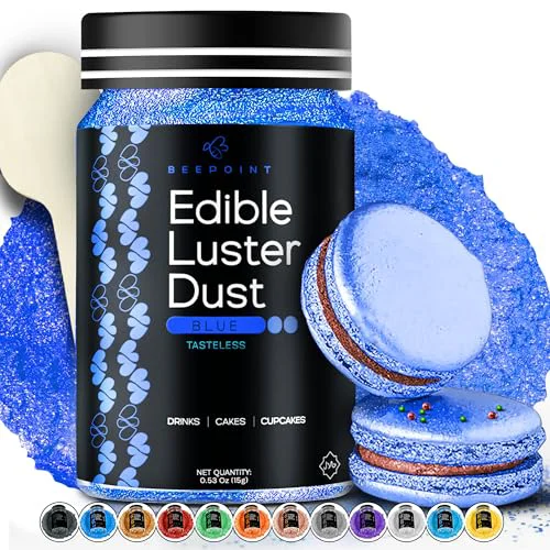 Smooth Blue Edible Luster Dust 15g Fast