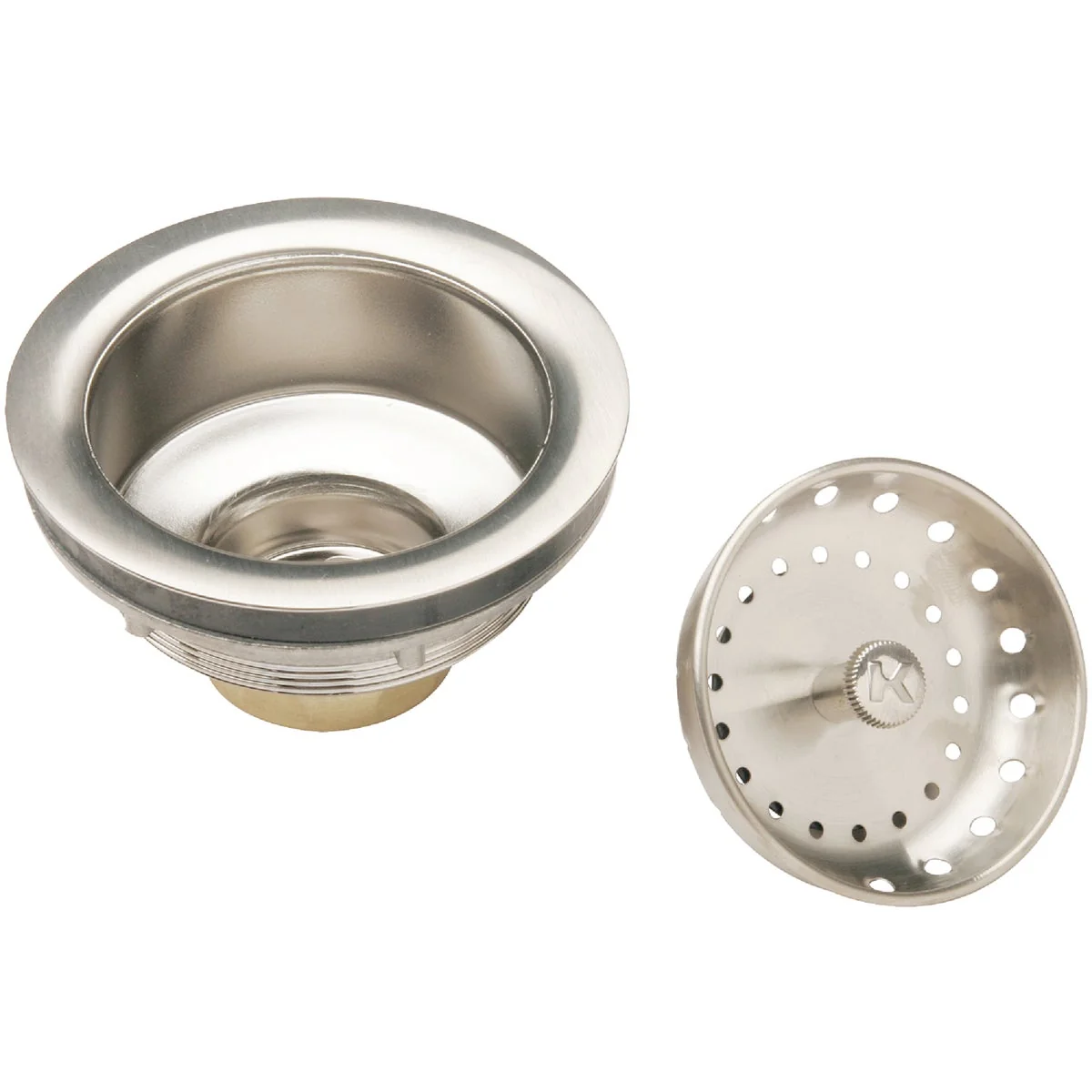 Fast Do it Basket Strainer Assembly Brushed Nickel Trendy