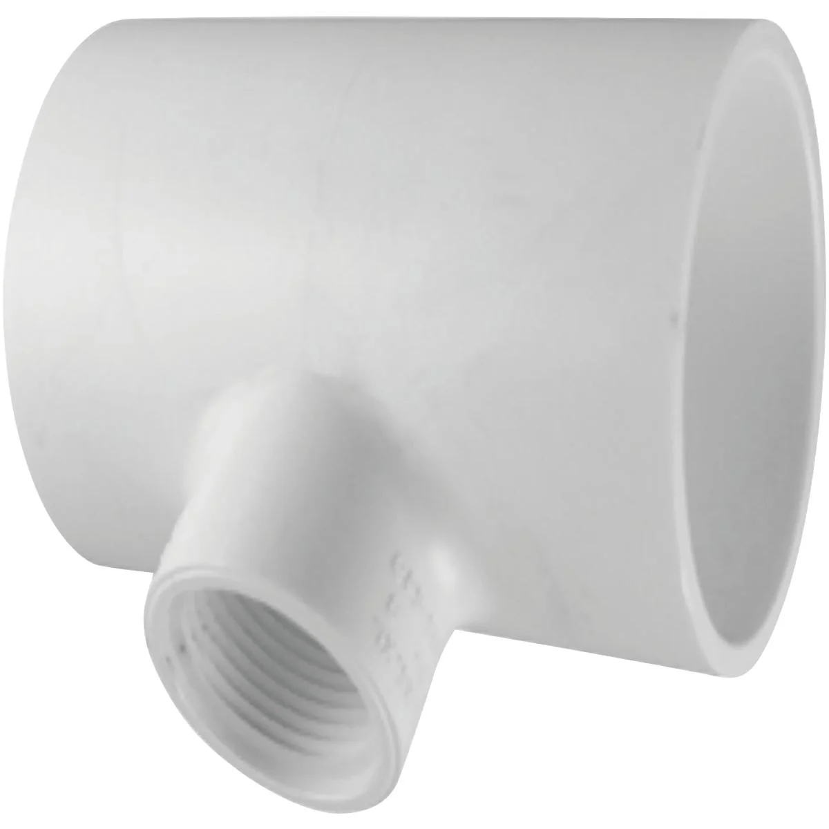 High-Grade Charlotte Pipe 1 In. Solvent Weld x 1 2 In. FIP Schedule 40 PVC Tee Breathable