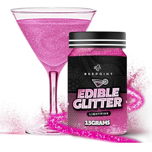 Original Pink Edible Glitter for Drinks 15g Recyclable