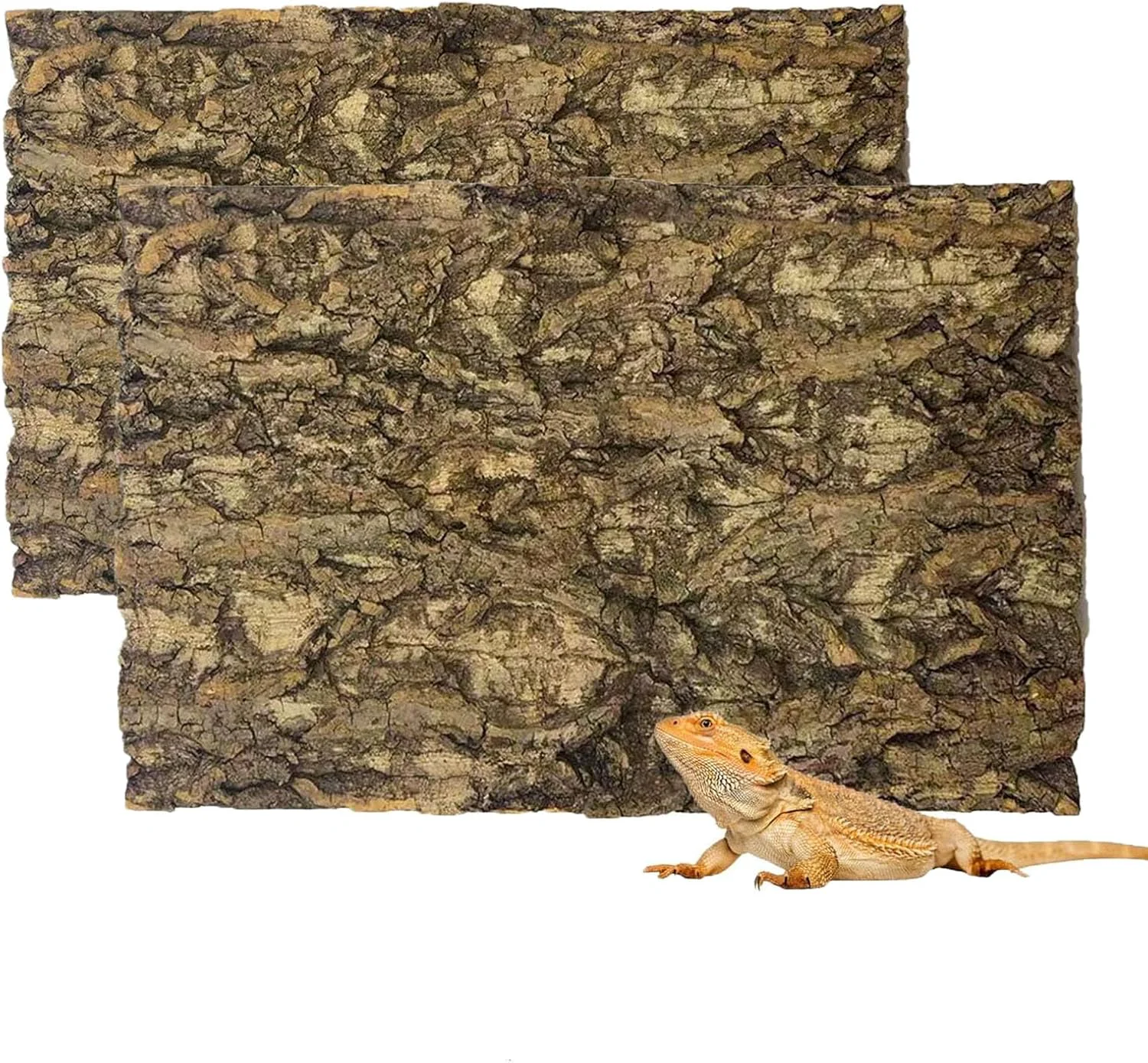 Traditional Tfwadmx 2Pcs Terrarium Cork Bark Background 11.8 x7.8 Thickened Reptile Tank Tree Backdrop Wall Decor Habitat Climbing Mat Decoration for Lizard Turtle Gecko Bearded Dragon Frog Chameleon Clean
