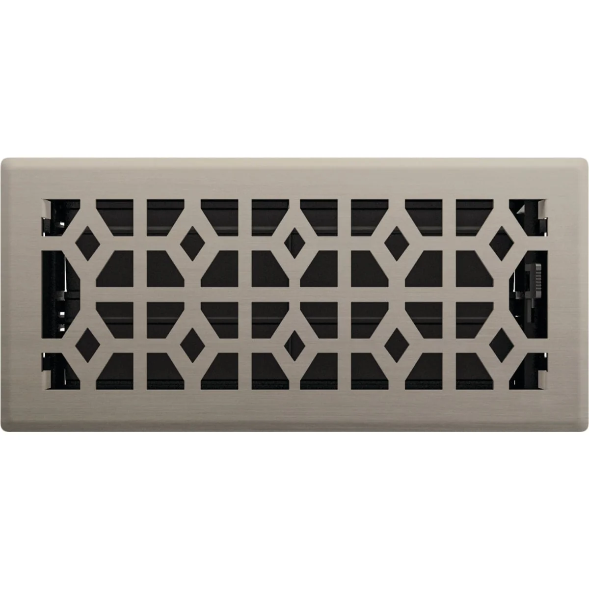 Fashionable Imperial Templar 4 In. x 10 In. Brushed Nickel Steel Floor Register Effective