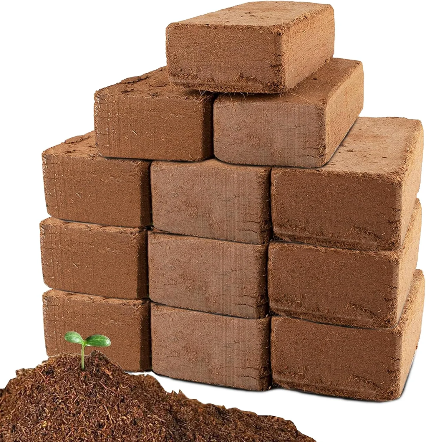 Sustainable Coco Coir Brick for Plants-12 Pack Premium Coconut Bricks Sophisticated