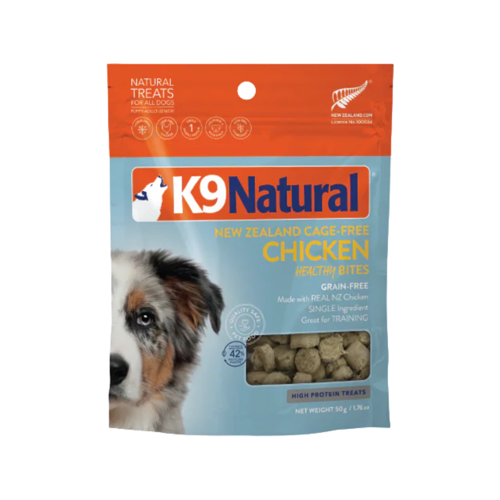 Classic K9 Natural New Zealand ze-Dried Chicken Healthy Bites Dog Treats Trendy