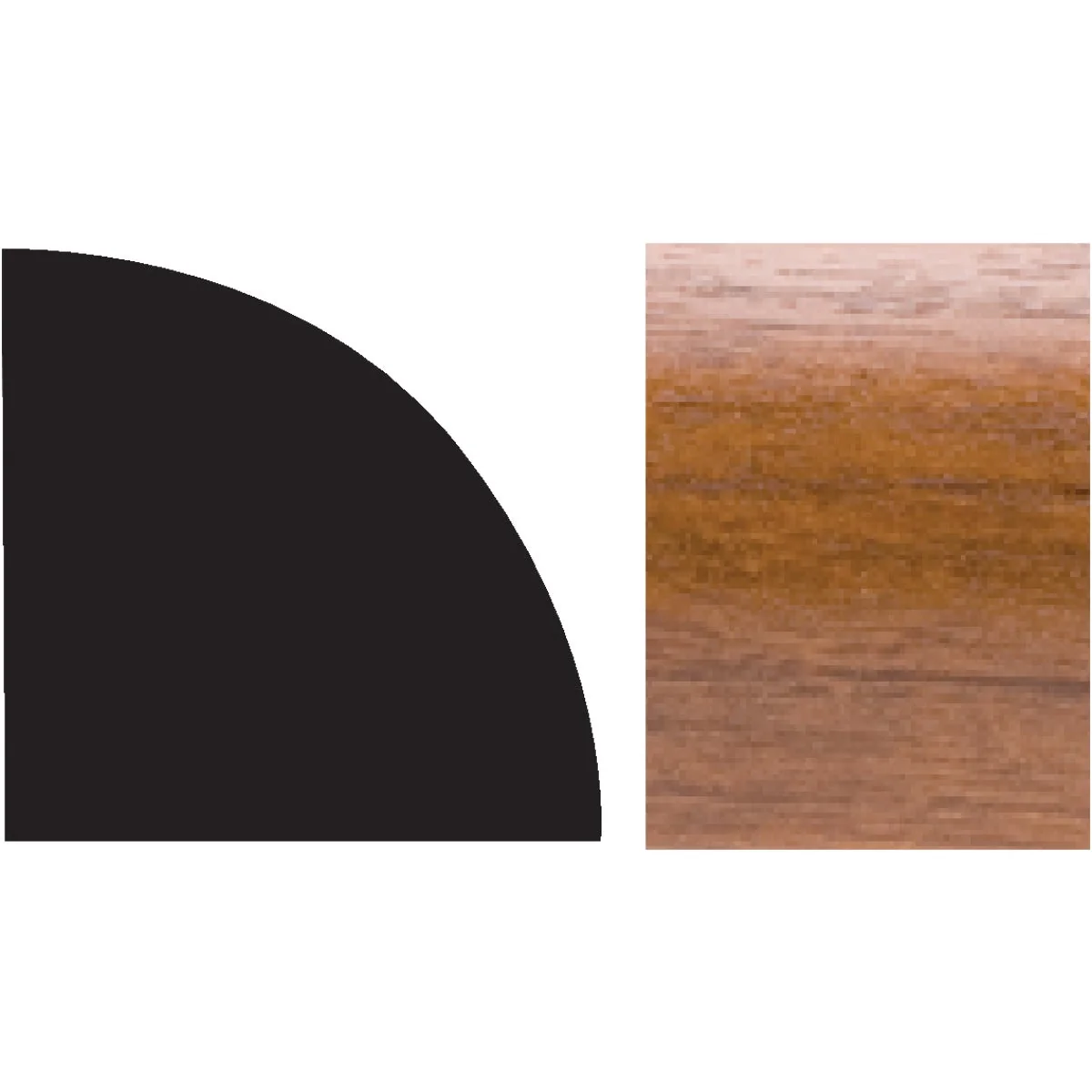 User-Friendly Royal 5 8 In. W. x 5 8 In. H. x 96 In. L. Gunstock Colored PVC Interior Quarter Round Molding Reliable