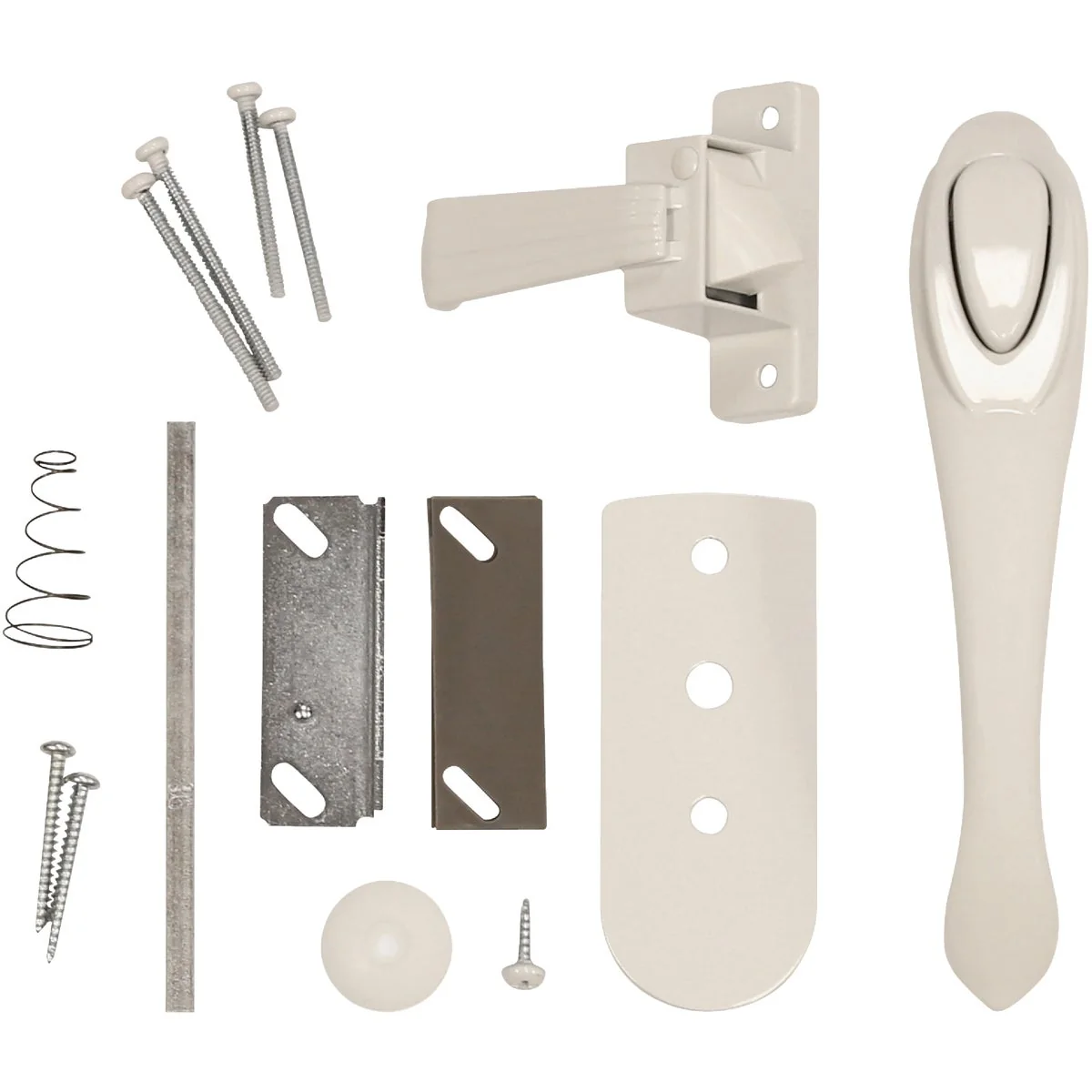 Certified Larson Euro White Push Button Door Latch Contemporary