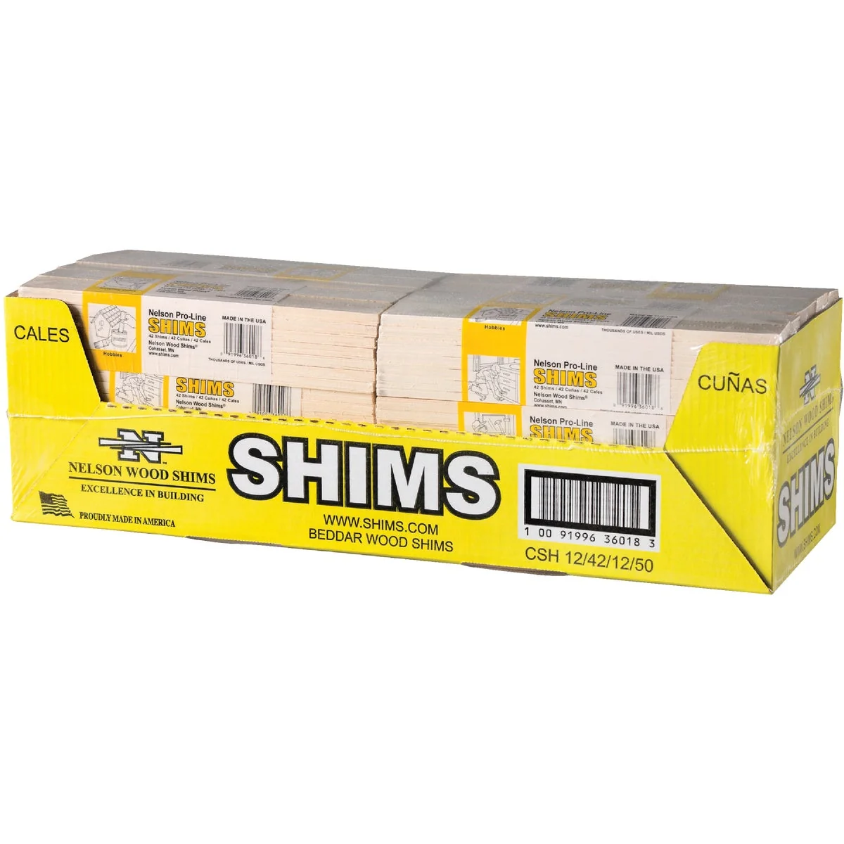 Stylish Nelson Wood Shims 12 In. L Beddar Wood Shims 42-Count Practical