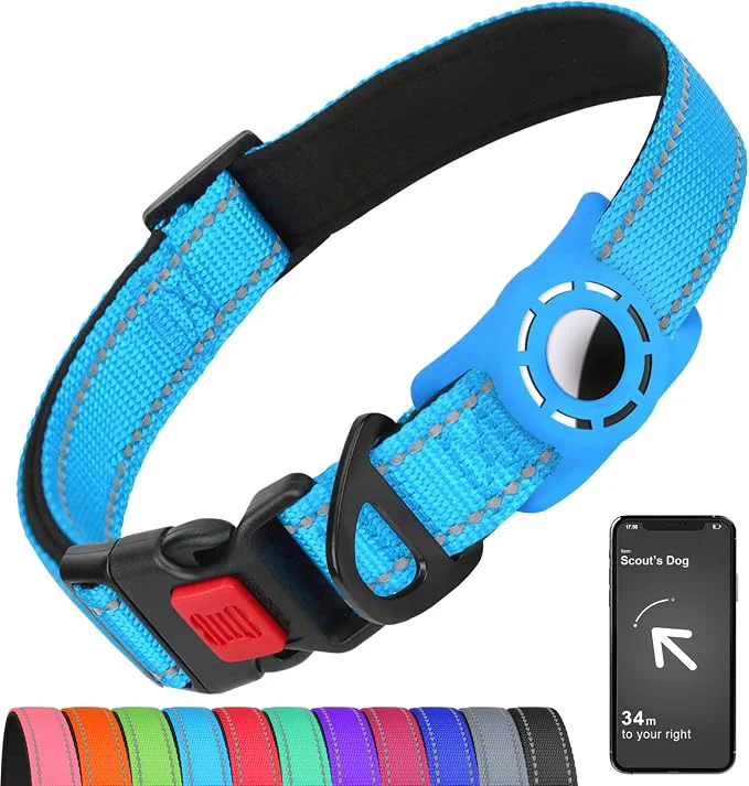 Smart Airtag Dog Collar with AirTag Holder Unique