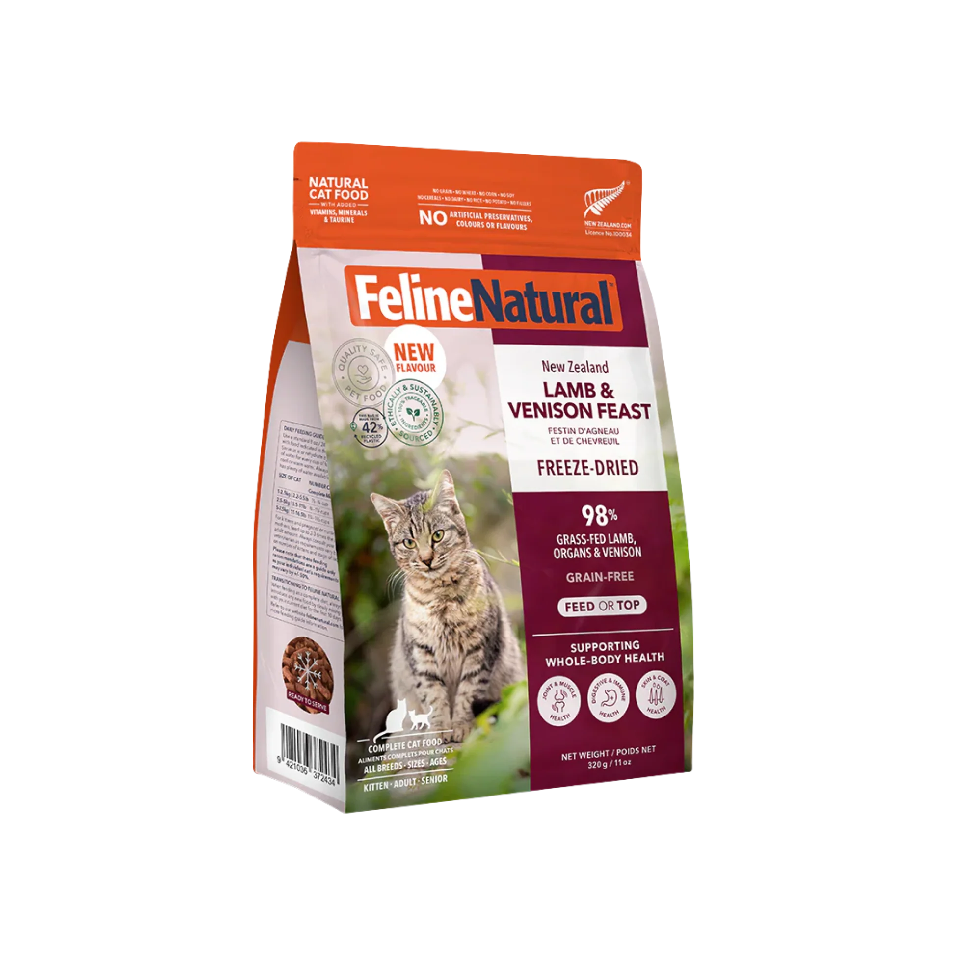 Fashionable Feline Natural New Zealand Lamb Venison Feast ze-Dried Cat Food Carefully Designed