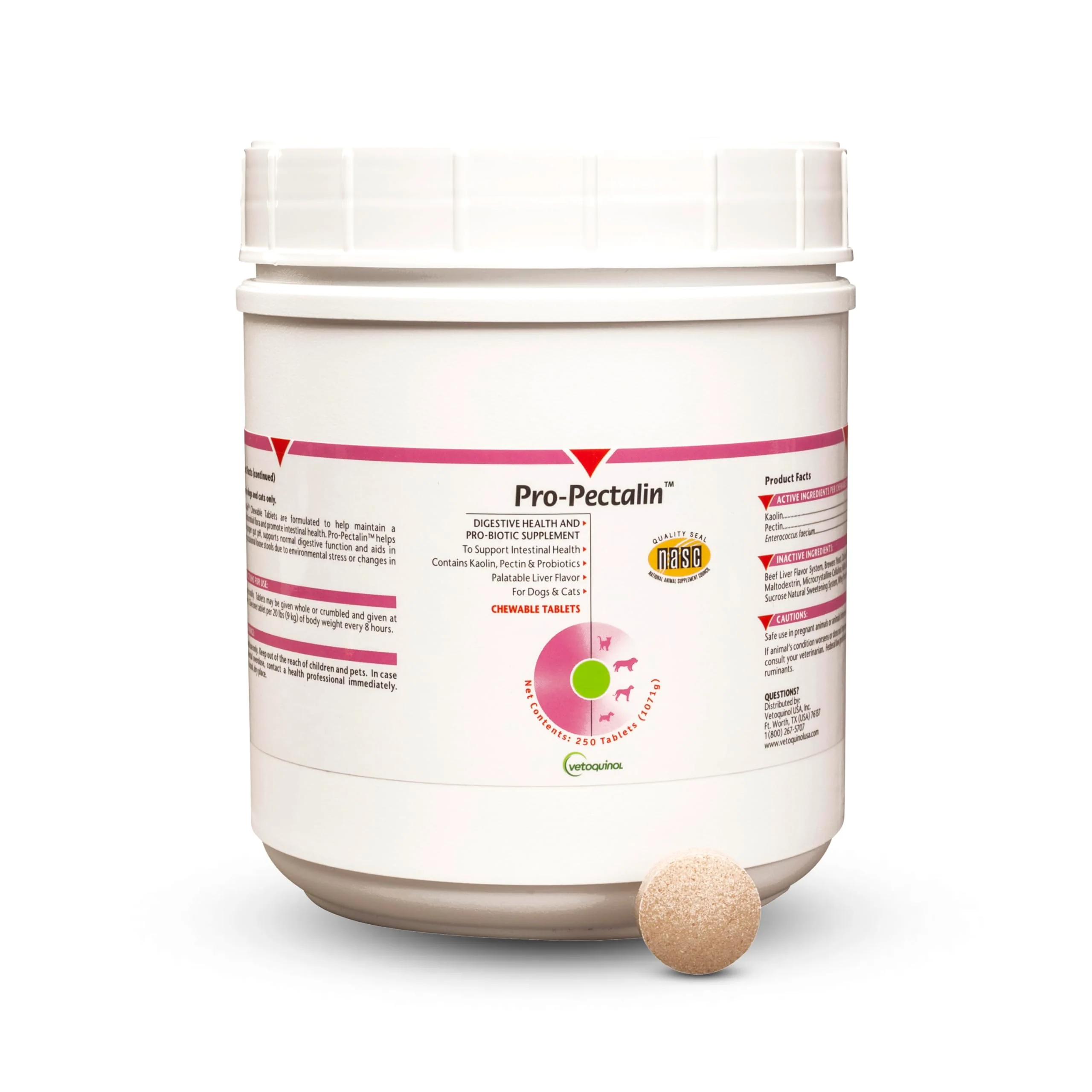 Relaxed Vetoquinol Pro-Pectalin Chewable Tablets for Dogs Cats – Occasional Diarrhea Relief Environmentally Friendly