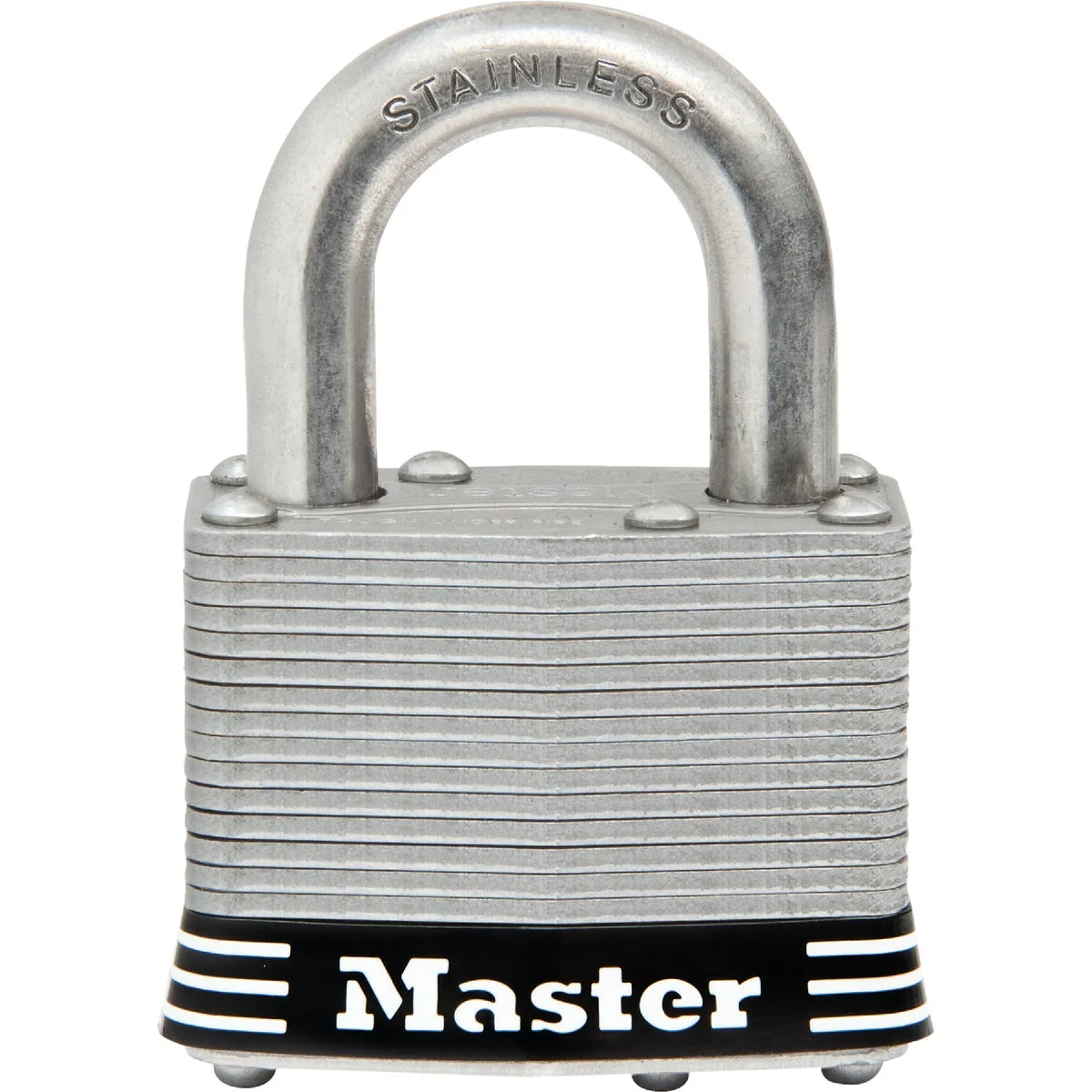 Sustainable Master Lock 2 In. Laminated Stainless Steel Keyed Padlock with 1 In. Shackle Green