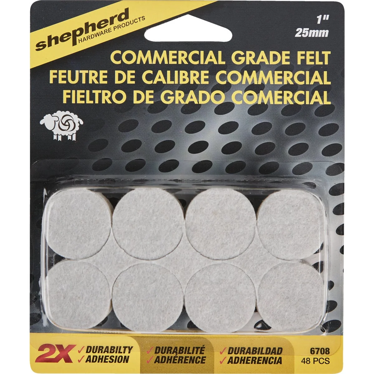 Pure Shepherd 1 In. Beige Self-Adhesive Commercial Grade Felt Pads 48-Count Authentic