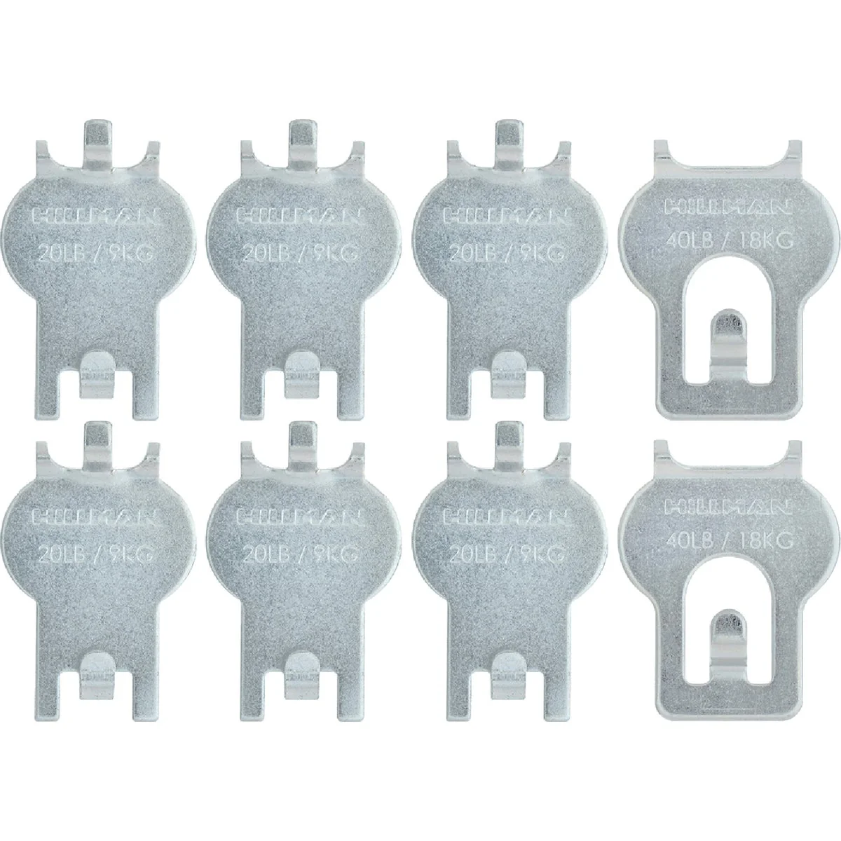Superior High and Mighty 20 Lb. to 40 Lb. Picture Hanger Kit 8-Piece Comfortable