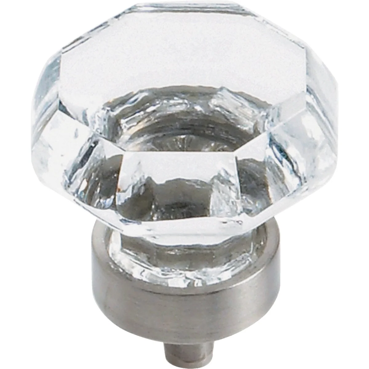 World-Class Amerock Traditional Classics Satin Nickel Glass 1-1 4 In. Cabinet Knob Reliable