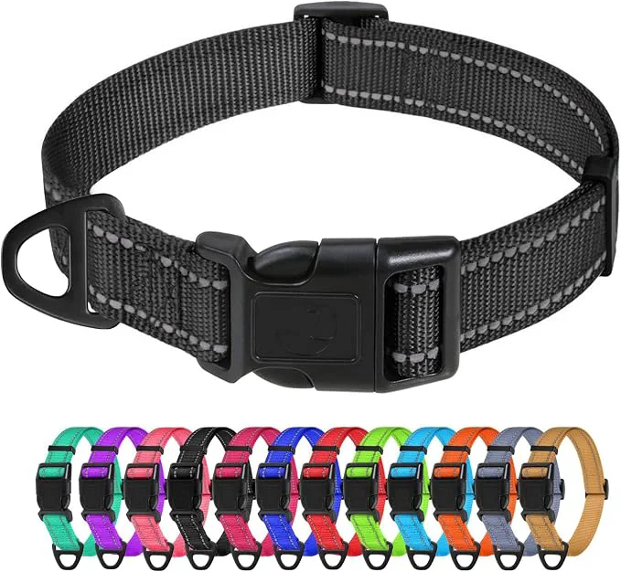 Quality TagME Dog Collars Adjustable Reflective Nylon Pet Collar Selected
