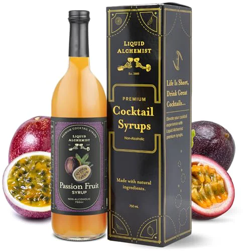 Premium Passion Fruit Syrup for Cocktails 25.4 Fl Oz Safe