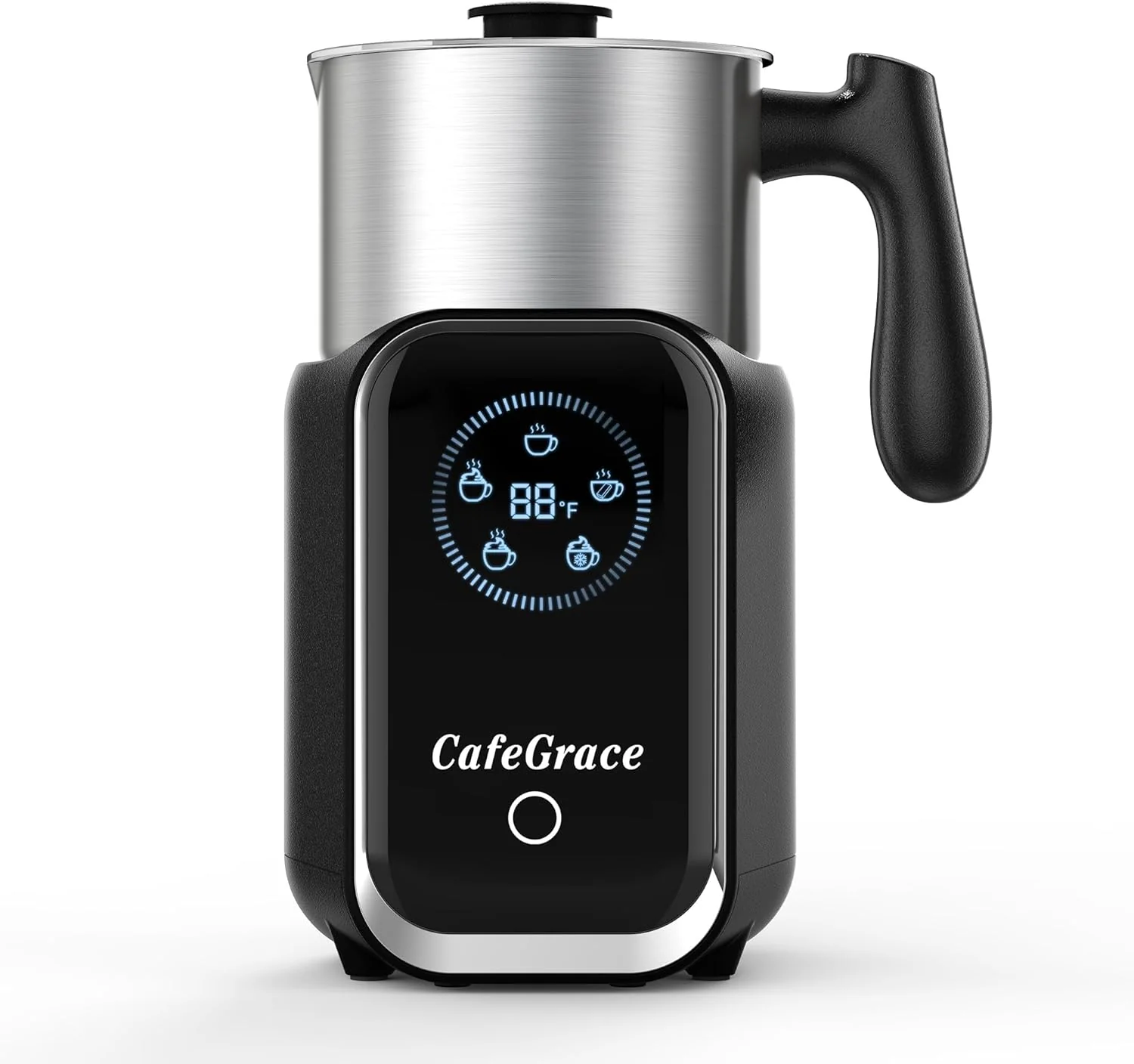 Reliable 5-in-1 Milk Frother and Steamer 21 oz Split Milk Frother Removable Automatic Electric Milk Frother Dishwasher Safe for Latte Cappuccino Hot and Cold Milk Froth Chocolate Milk Convenient