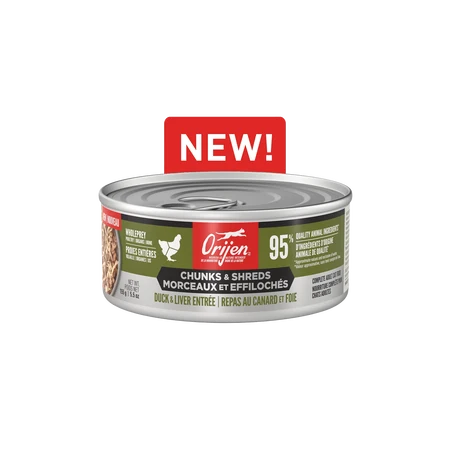 Quality Orijen Duck Liver Entree Chunks Shreds Adult Wet Cat Food Orijen Duck Liver Entree Chunks Shreds Adult Wet Cat Food Excellent