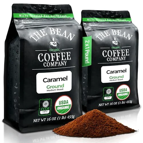 Breathable The Bean Organic Coffee Co. Caramel 32 Ounce Certified