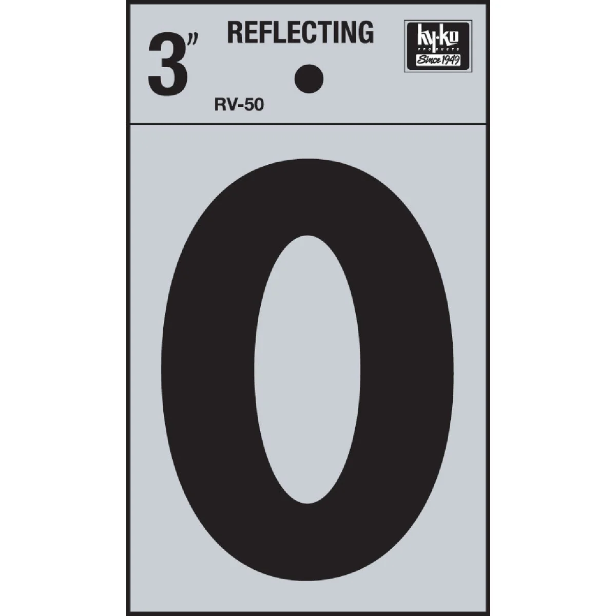 Carefully Designed Hy-Ko Vinyl 3 In. Reflective Adhesive Number Zero Verified