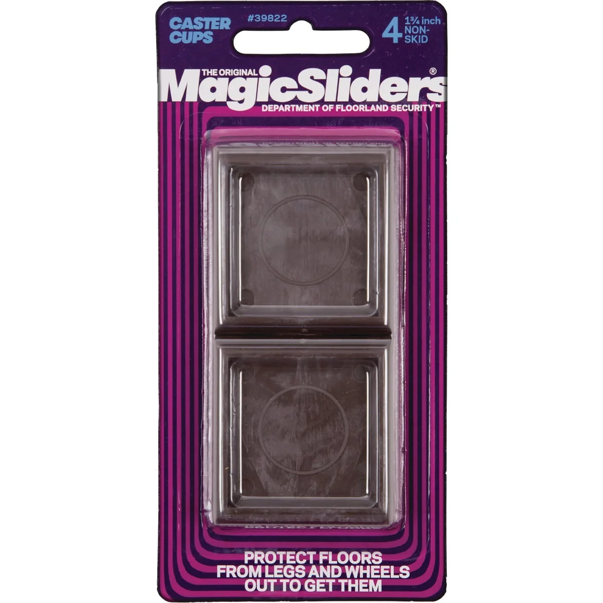 Verified Sliders 1-3 4 In. Square Non-Skid Furniture Leg Cup 4-Pack Environmentally Friendly