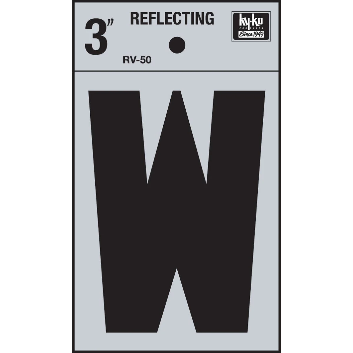 Stylish Hy-Ko Vinyl 3 In. Reflective Adhesive Letter W Optimized