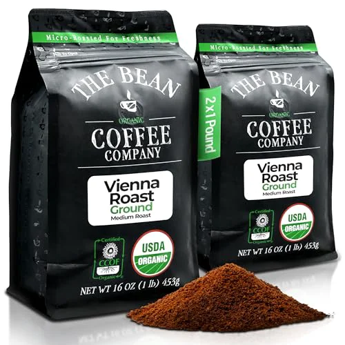Dependable The Bean Organic Coffee Co. Vienna Roast 32 Ounce Optimized