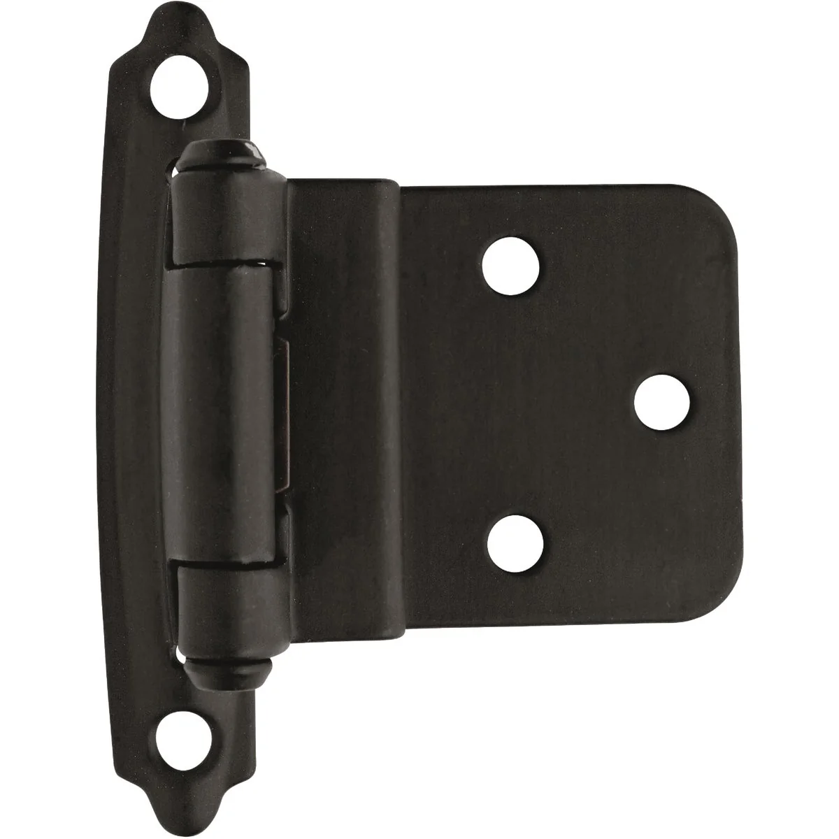 Dependable Amerock Functional Hardware 3 8 In. Flat Black Self-Closing Face Mount Inset Hinge 2-Pack Reusable
