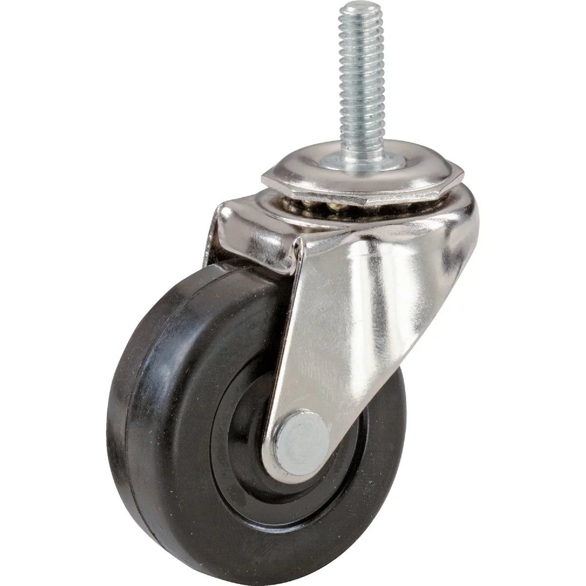 Proven Shepherd 3 In. Rubber Swivel Caster with Threaded Stem High-End