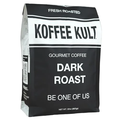 Sustainable Dark Roast Whole Bean Coffee 32 Ounce Green