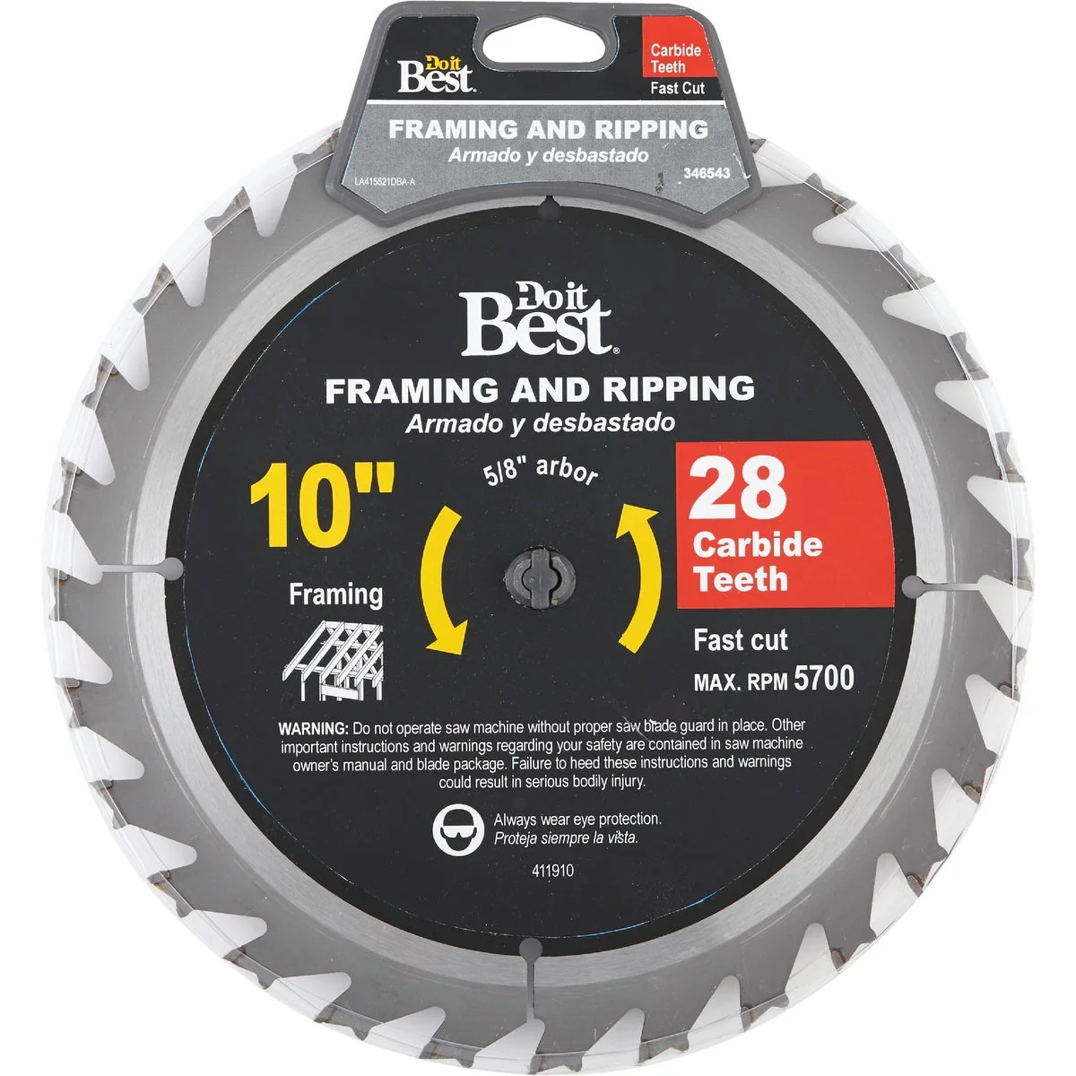Minimalist Do it 10 In. 28-Tooth Framing Ripping Circular Saw Blade Selected