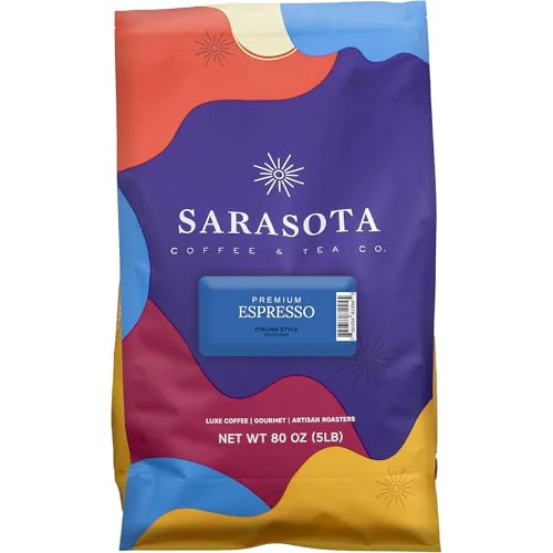 Classic Sarasota Coffee Whole Bean Espresso 80 Ounce Easy-to-Use