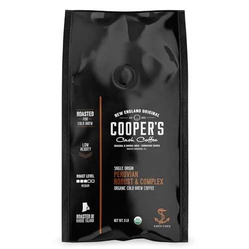 Consistent Organic Cold Brew Coffee Peru Reserve Single Origin Peruvian Coarsely Whole Bean 80 Ounce Excellent