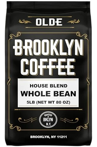 Solid BROOKLYN COFFEE Whole Bean 80 Ounce User-Friendly