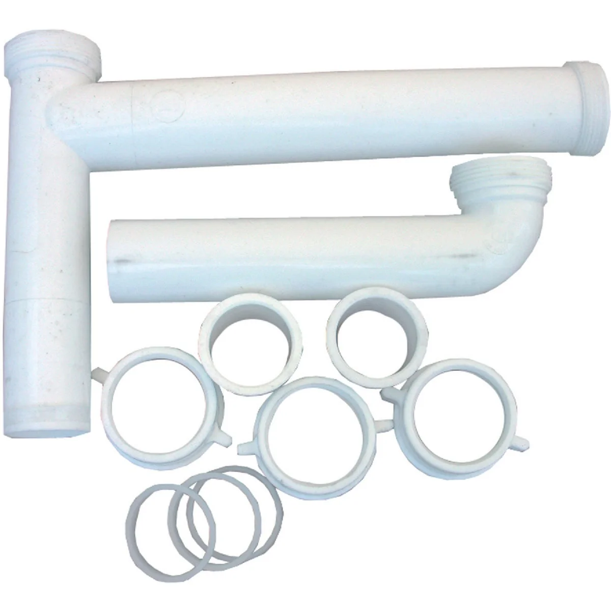Flexible Lasco 1-1 2 In. OD x 16 In. White Plastic End Outlet Waste First-Class