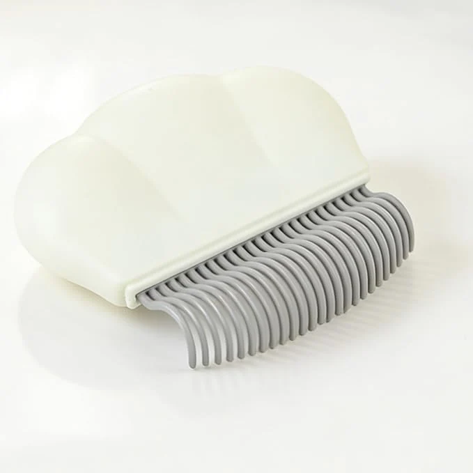 Detailed 2-in-1 Pet Hair Removal Massaging Shell Comb Soft Deshedding Brush for Cats Dogs Gentle Grooming Tool for Mats Tangles White About ThisOverview Breathable
