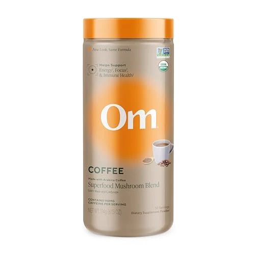 Versatile Medium Roast Instant Black Coffee USDA Organic with Adaptogenic Mushrooms 6.13 Ounce Traditional