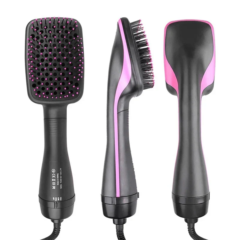 Modern One-Step Hair Dryer Curling and Volumizer Brush Negative Ion Straightener Black Prestigious