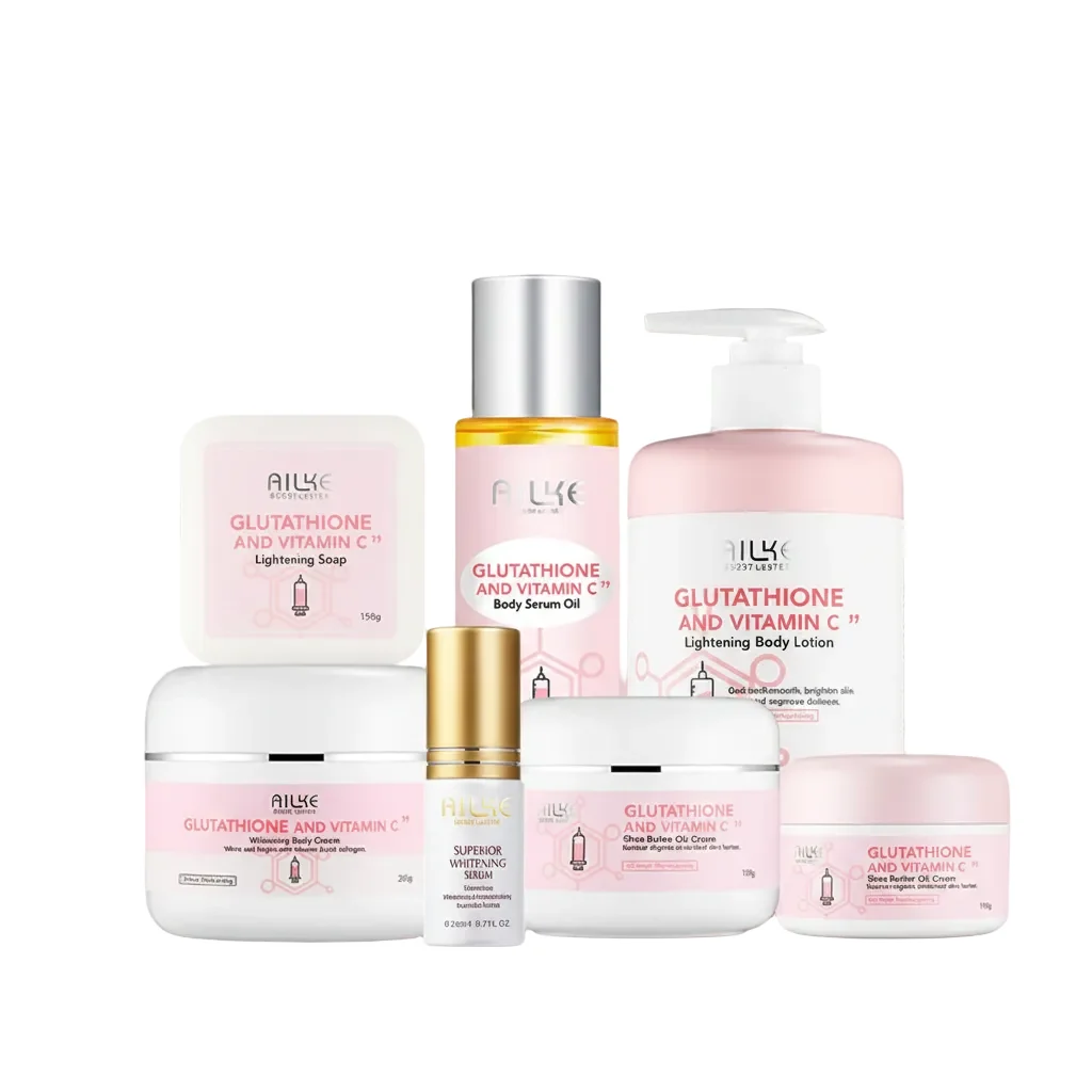 Green Vitamin C Glutathione Whitening Facial Body Skincare Set Original
