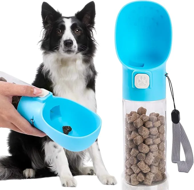 Genuine Colorday Handheld Dog Treat Dispenser Built-in Clicker Treat Pouch Slow Feeder for Puppy Training Walking Hiking Traveling 10 OZ Blue About ThisOverview Smooth