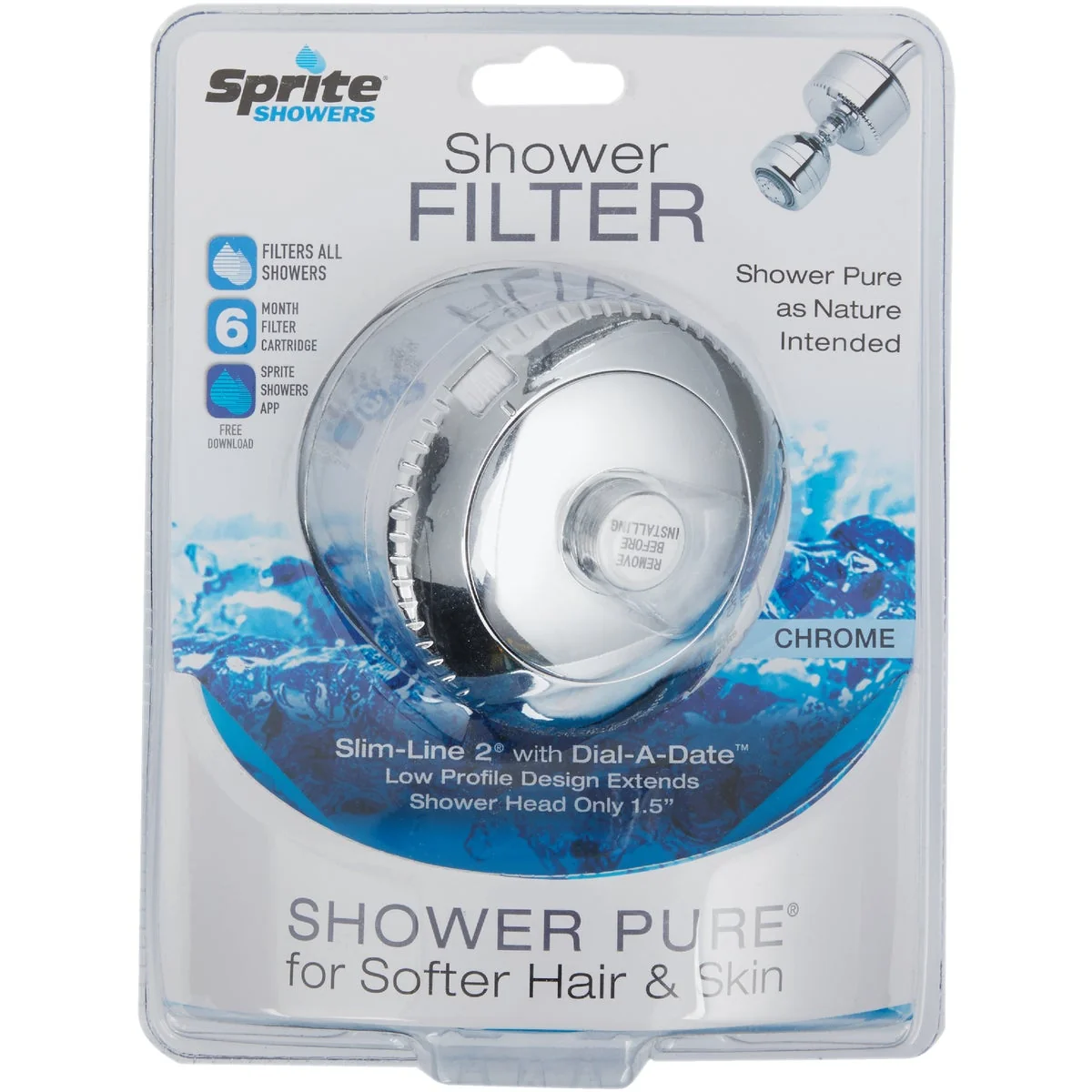 Premium Sprite Slim-Line 2 Series Universal Showerhead Water Filter Dependable