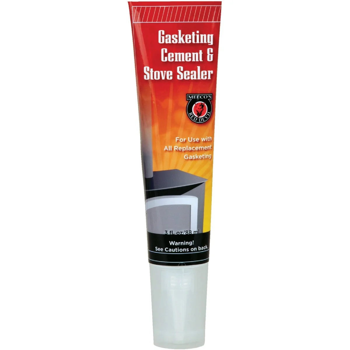 Authentic Meeco’s Red Devil 3 Oz. Black Gasket Cement and Stove Sealer Enhanced