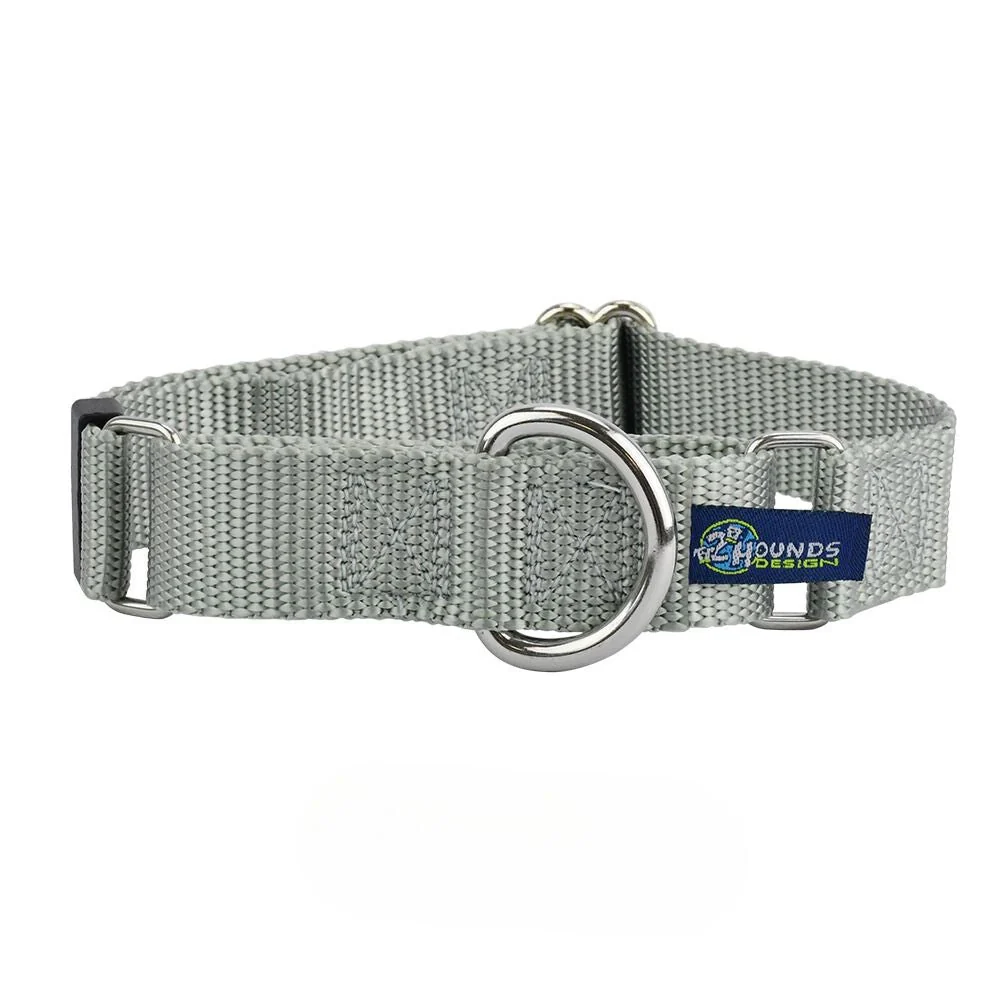 Easy-to-Use 5 8″ and 1″ Silver Nylon Martingale Dog Collar Certified