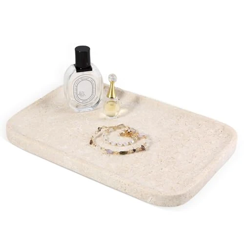Soft Natural Marble Vanity Tray Easy-to-Use