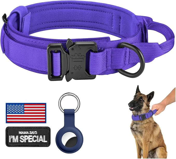 Trusted DAGANXI Tactical Dog Collar Adjustable Military Training Nylon Dog Collar Smart